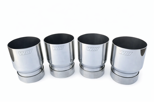 4 X BMW M LOGO CHROME STAINLESS EXHAUST TIPS M2 F87 M3 F80 M4 M5 F10 M6 F12