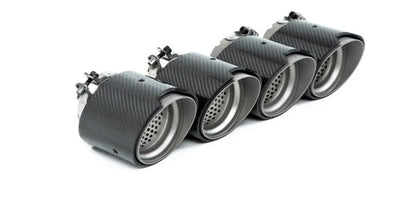 BMW G80 / G82 M3 M4 Carbon Fiber Matte Stainless Exhaust Tip Finisher (x4)