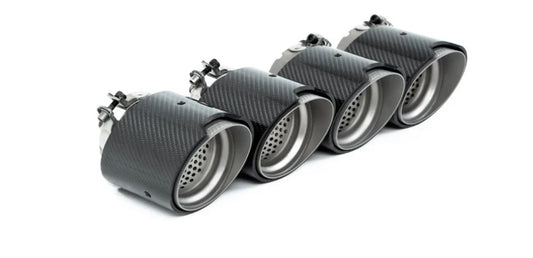 BMW G80 / G82 M3 M4 Carbon Fiber Matte Stainless Exhaust Tip Finisher (x4)