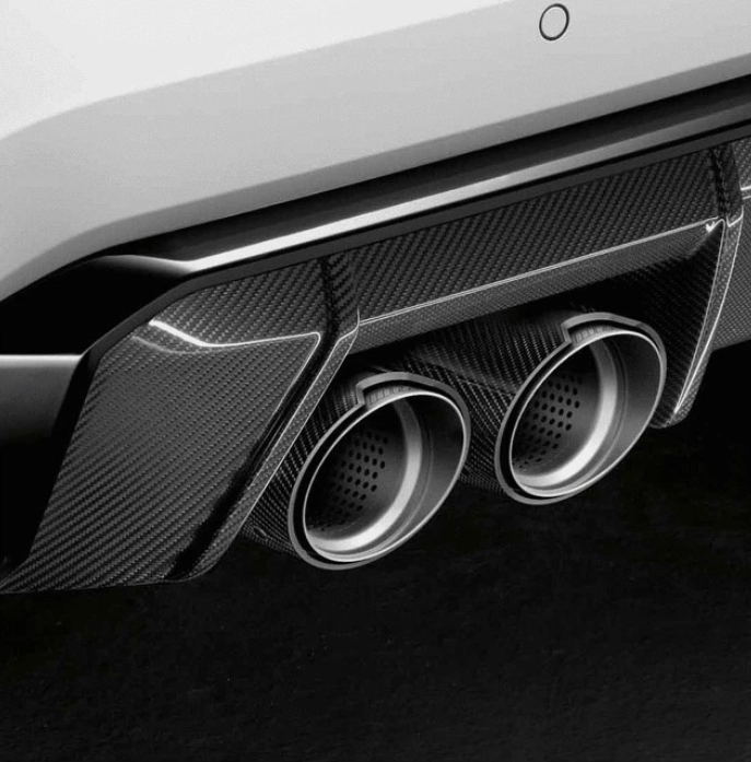 BMW G80 / G82 M3 M4 Carbon Fiber Matte Stainless Exhaust Tip Finisher (x4)