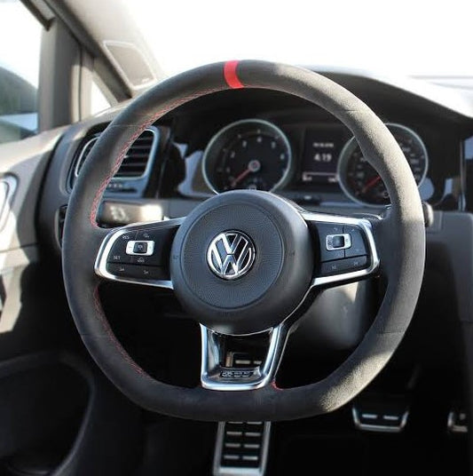 Alcantara Steering Wheel Cover for VW Golf MK7 & MK7.5 (GTI / R)