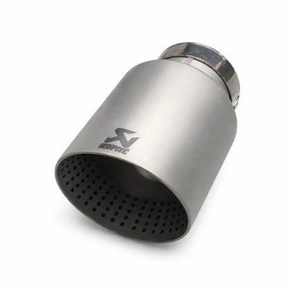 AKRAPOVIc-Style Frozen Silver Tail Pipes – 101mm